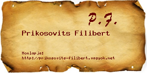 Prikosovits Filibert névjegykártya